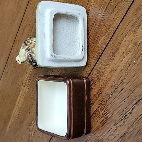 Vtg, Takihashi San Francisco, Lion Trinket Box, Crazed Glazing, Magnificent. - Picture 3 of 9